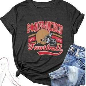 NWT San Francisco 49ers Football Charcoal Tee Sz S